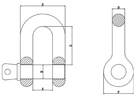 S(6)級DW型卸扣參數(shù)圖