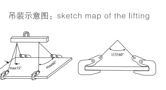 (DHQL) L型橫吊起重鉗吊裝示意圖
